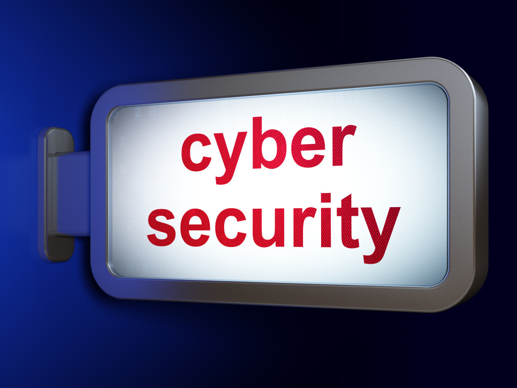 Cyber Security (aka cybersecurity) sign - for CyberSecurity features