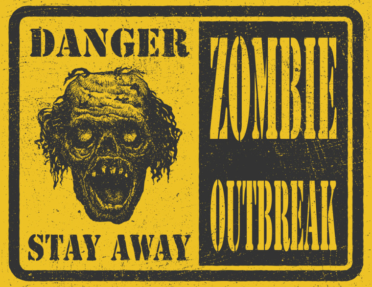 Zombie outbreak sign (for an article about Zombie servers)